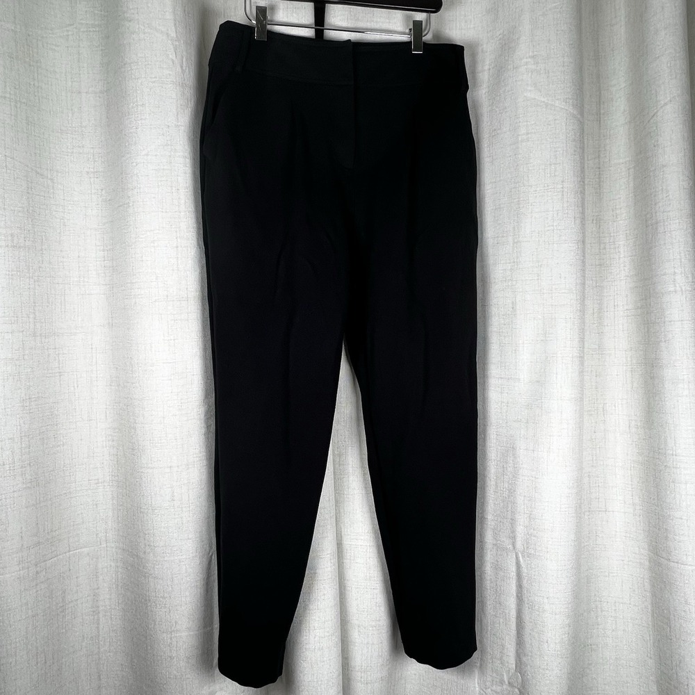 Boden Women's 10R Straight Leg Trousers Pockets High Rise Black Chino Pants‎